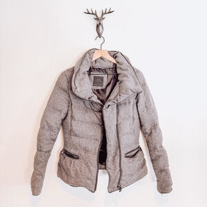 Zara Women's Gray Zip Puffer Coat Size Small